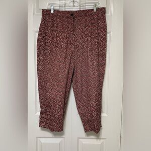 Liz Claiborne Red and White Cropped Pants
